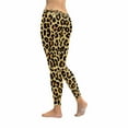 thumbnail image 2 of SUNENAT Modern Animal Leopard Skin Print Brown Women's Capri Leggings Stretchy Skinny Yoga Pants XS, 2 of 4
