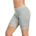 thumbnail image 2 of CFLVAEK Womens Boy Shorts Underwear Comfortable Modal Cotton Mid Waist Panties Elegant Lace Edge Butt Lift Underpants(Gray M), 2 of 3
