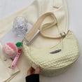 thumbnail image 2 of Bolso bandolera para mujer Bolsos para axilas de lona para mujer Color sólido Ocio con colgante FLhrweasw Nuevo, 2 of 9
