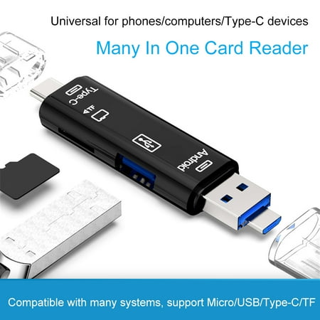 Apple Camera Connection Kit Usb USB OTG Connection Kit and Card Reader for Android Letv Micro-c Phone / Computer / Micro-c Universal Support TF ()