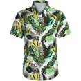 thumbnail image 2 of JINMGG Mens Shirts Clearance,Men's Hawaiian Shirt Loose Casual Beach Shirt Button Lapel Print Shirt, 2 of 3