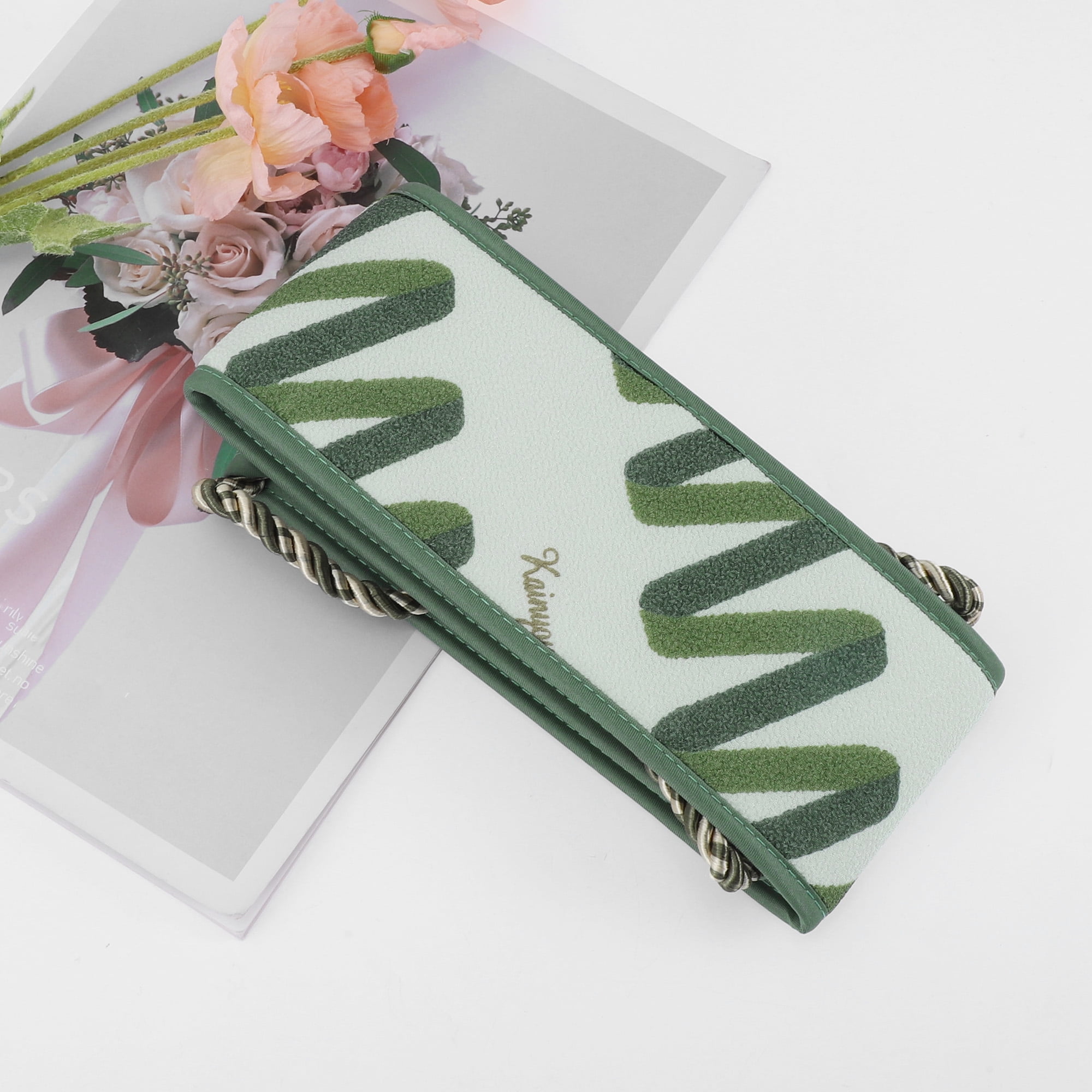 Unique Bargains Line Pattern Body Scrub Towel 1 Pc Blackish Green