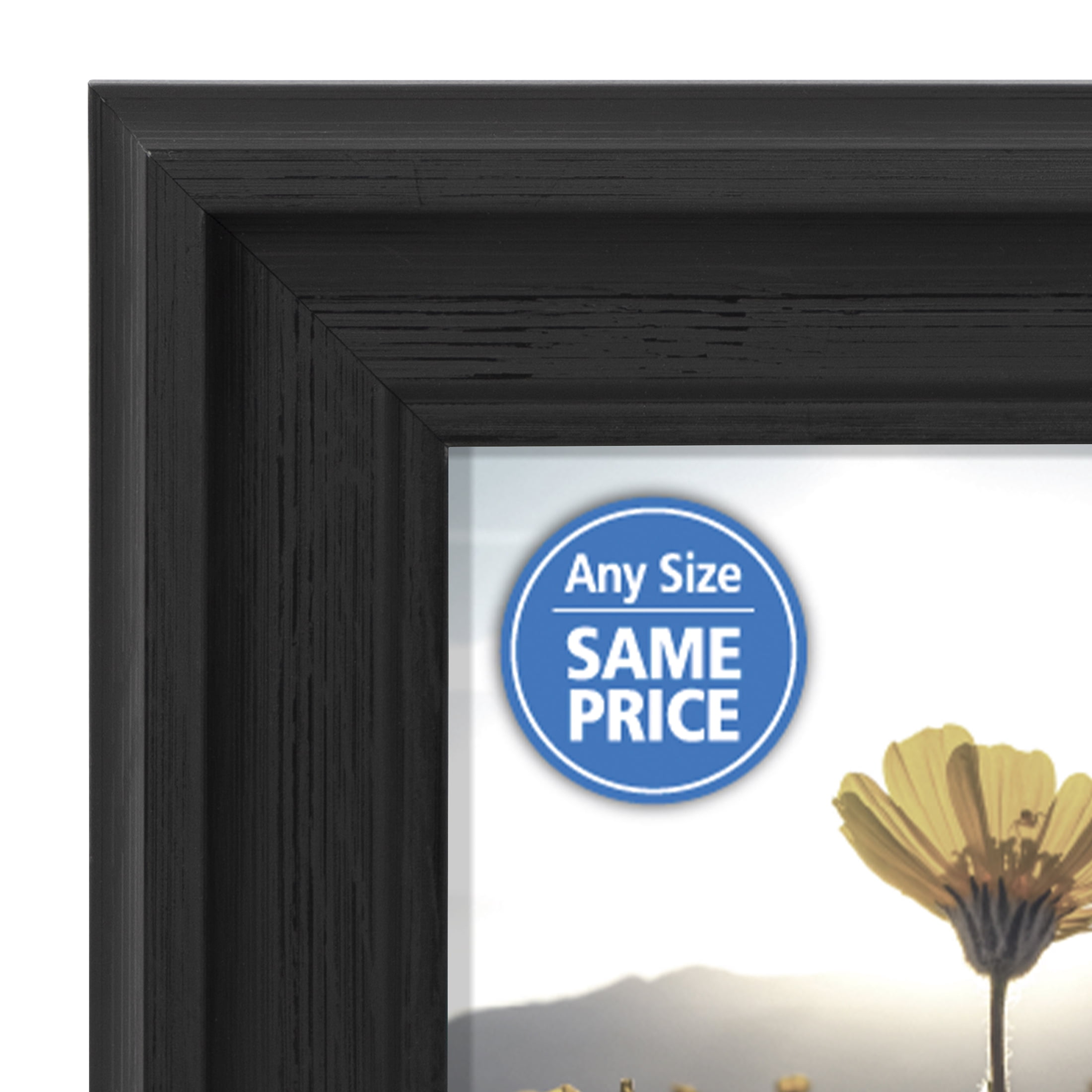 Mainstays 5x7 Curved Decorative Tabletop Picture Frame, Black