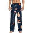 thumbnail image 1 of Fotbe Autumn Leaves With Blue Pantalones de Pijama para Hombre, Pantalones de Dormir, Pantalones de Casa con Cintura Ajustable y Bolsillos-Large, 1 of 6
