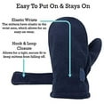 thumbnail image 4 of N'Ice Caps Toddler Baby Infant Mittens 2 Pairs Kids Sherpa Lined Fleece Easy-On, Boys Black & Navy, 4 of 8