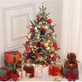 thumbnail image 3 of Senfot 3 Ft Prelit Christmas Tree, Mini Xmas Tree with 78 Led Lights, Small Tabletop Artificial Christmas Tree for Indoor Outdoor Christmas Decorations 2pcs, 3 of 8