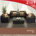 thumbnail image 2 of Rustico 6 Piece Outdoor Wicker Patio Furniture Set 06a, 2 of 7