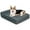 Gray-B, variant on Pefilos 40" Orthopedic Dog Sofa for Large Dogs, Removable Washable Cover Dog Bed with Headrest, Cat Couch Pet Bed, Gray