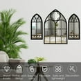 thumbnail image 2 of Dosaele Gothic Furniture Cathedral Mirrors Exquisite Classic Gothic Mirrors Wall Decor Easy to Use Gothic Bedroom Decor Mirrors Safe Mirror Frame Spooky Gothic for Bedroom, 2 of 10