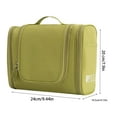thumbnail image 3 of tzyudk Portable Hook Toiletry Bag Travel Cosmetic Storage Bag Cosmetic Bag Large Capacity Three-open Cosmetic Bag Affordable Useful Green Oxford Cloth, 3 of 6
