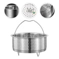 thumbnail image 3 of FELTECHELECTR Vaporera de verduras Vaporera de bolas de masa hervida Vaporera de acero inoxidable Soporte multiusos para cocinar bollos al vapor, 3 of 4
