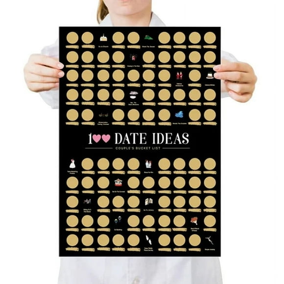 MAOWAPLG 100 Idées de Dates Gratter Affiche 100 Choses entre les Couples Racler Affiche 100 Dates Affiche Couple Affiche