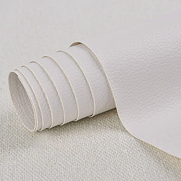 Zhuge White Self-Adhesive Leather Repair Patch (11.8X9.8 Inch), All-Purpose Vinyl Tape for Couches, Furniture, Car Seats, Cabinets, Walls & Handbags, 1 Sheets