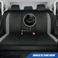 thumbnail image 3 of Skechers Sport Leather Car Seat Cover – Full Set Premium Comfort, Breathable Design, Universal Fit for Cars, SUVs, and Trucks - Gray, 3 of 10