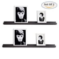 thumbnail image 5 of WELLAND Vista Photo Ledge Floating Shelves Picture Ledge Wall Mounted Shelf Display, 36''L x 3.5''D x 2''H, Set of 2, Espresso, 5 of 6