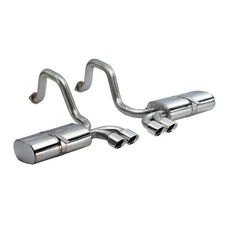 Corsa 97-04 Chevrolet Corvette C5 Z06 5.7L V8 Polished Sport Axle-Back (Best Exhaust For C5 Corvette)