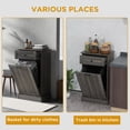 thumbnail image 5 of HOMCOM Kitchen Tilt Out Trash Bin Cabinet Free Standing Recycling Cabinet Trash Can Holder With Drawer, Charcoal Gray, 5 of 9