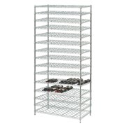24" Deep x 48" Wide x 86" High 15 Chrome Shelf Double Wine Rack with 360 Bottle Storage Capacity