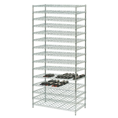 24 Deep X 36 Wide 86 High 15 Chrome Shelf Double Wine Rack With 24 Deep X 36 Wide 86 High 15 Chrome Shelf Double Wine