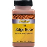 Fiebing's Edge Kote (4oz, Tan) - Leather Edge Paint for Shoes, Furniture, Purses, Couches, Belts - Flexible, Water Resistant, Semi Gloss Color Coating Leather Dye to Protect Natural Edges