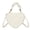White, variant on PU Leather Shoulder Bag for Women Small Heart Shape Crossbody Bag Change Purse