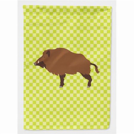 Wild Boar Pig Green Flag Canvas House - Green