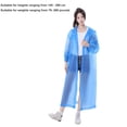 thumbnail image 3 of Yhmxh Unisex Rain Poncho EVA Raincoat with Drawstring Hood and Elastic Cuffs, Reusable Waterproof Rain Jacket with Button Closure, Lightweight Long Raincoats for Commuting Walking Travel Cycling, 3 of 6