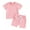 Pink, variant on Musuos Baby Girls 2 Piece Outfit 6 12 18 24M 3T Floral Print Short Sleeve T-Shirt and Elastic Shorts Set Cute Summer Clothes