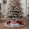 thumbnail image 5 of Daiia Watermelon Drawing Merry Christmas Tree Skirt , Xmas Large Lace-up Tree Skirt, Santa Snowflakes Rustic Home Decorations New Year Party Farmhouse Decor-36", 5 of 7