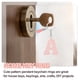 thumbnail image 5 of Llavero de letra inicial del alfabeto Uxcell, llaveros de cuero lindos con charm de letra con borlas para mujeres, llavero rosa D, 5 of 7