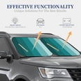 thumbnail image 4 of Balery Teal Color Parasol para parabrisas de coche de 2 piezas | Parasol plegable para parabrisas delantero de coche para la mayoría de sedanes-Large, 4 of 6