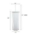 thumbnail image 4 of Mainstays 20oz Plastic Tumbler with Screw Top Lid and Straw, Clear, 4 of 9