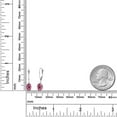 thumbnail image 6 of Gem Stone King 14K White Gold Pink Mystic Topaz Earrings for Women | 1.60 Cttw | Gemstone November Birthstone | Oval 7X5MM, 6 of 6