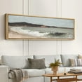 thumbnail image 5 of IDEA4WALL Extra Large Framed Canvas Print Wall Art Coastal Serenity Beachscape Ocean Illustrations Seascape Pastel Antique Fine Art Retro Wall Decorative Oversized Artwork - 60"x20", 5 of 5