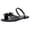 Black, variant on Bmisegm Ladies Summer Flower Hollow Out Open Toe Flat Bottom Beach Large Size Two Wear Sandals Slippers Sandals Women Summer Black 8