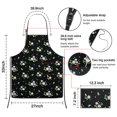 thumbnail image 3 of Pioneer Flower Floral Print Pattern Apron-Garden Aprons for Women with Pockets-Cotton Linen Waterproof Kitchen Cooking Gardening Aprons Adjustable for Kitchen,Cooking,BBQ and Salon 33x27 Inch, 3 of 5