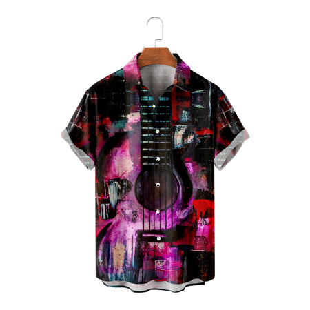 

Guitar Short Sleeve 3D Printing Short Sleeves Casual Summer Short Sleeve For Kids