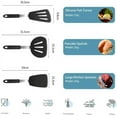 thumbnail image 6 of 3pcs Smarten Ultra Flexible Silicone RubberTurner Spatula, 600ºF Heat-Resistant (Gray/Black), 6 of 9