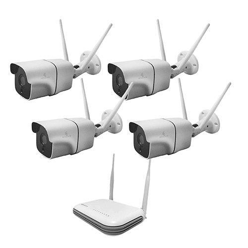 Kit Cámaras Vigilancia Seguridad Inalámbricas Wifi Exterior