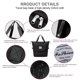 thumbnail image 5 of Bolsa de viaje DOJUNS de gran capacidad, impermeable y ligera, negra, 5 of 7