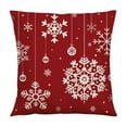 thumbnail image 2 of Dongrere Linen Christmas Pillow Covers 18x18 Inch Red Pillowcase for Christmas Decorations Indoor Decorative Pillow Case for Indoor & Outdoor Use, 2 of 6