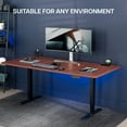 thumbnail image 2 of VIVO Electric Dual Motor 71” x 36” Standing Desk, Dark Walnut Top, Black Frame, 2 of 8