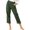 *Army Green, variant on Women's Cotton Linen Cuffed Chino Pants , Straight Leg Trousers For Women , Ladies' High Waisted Work Pants with Pockets, Brown , S-3XL
