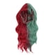 thumbnail image 2 of Peluca rizada larga roja y verde de moda para mujer, pelucas sintéticas para fiesta de Cosplay con flequillo, 66cm, 2 of 8