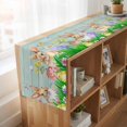 thumbnail image 6 of Table Runners 120 Inches Long Dress Scarves, Easter Bunny Farmhouse Coffee/Dining/Kitchen Table Runner for Living Room, Spring Easter Eggs Floral Teal Wood 13x120 Inch, 6 of 9