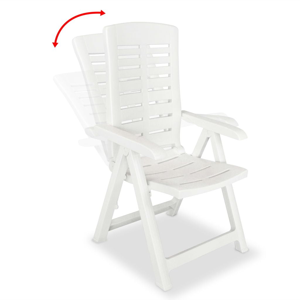 Kepooman Outdoor Garden Folding Arm Chair for Yard Patio, Set of 4, White Kepooman Outdoor Garden Folding Arm Chair for Yard Patio, Set of 4, White