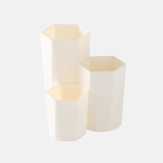 Portable Organizer Plastic Waterproof Makeup Brush Storage Box Cosmetic Organizer Cosmetic Holder Makeup Brush Barrel Holder WHITE