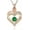Rose Gold-Green, variant on Crystal Heart Cremation Jewelry for Ashes Pendant - Crystal Heart Urn Necklace Mini Keepsake Urn Memorial Ash Jewelry Ashes Urn