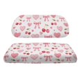 thumbnail image 2 of Pzuqiu Pink Cherry Heart Bow 2-Piece Golf Cart Seat Covers | Breathable Washable Universal Set for Golf Cart Accessories, 2 of 10