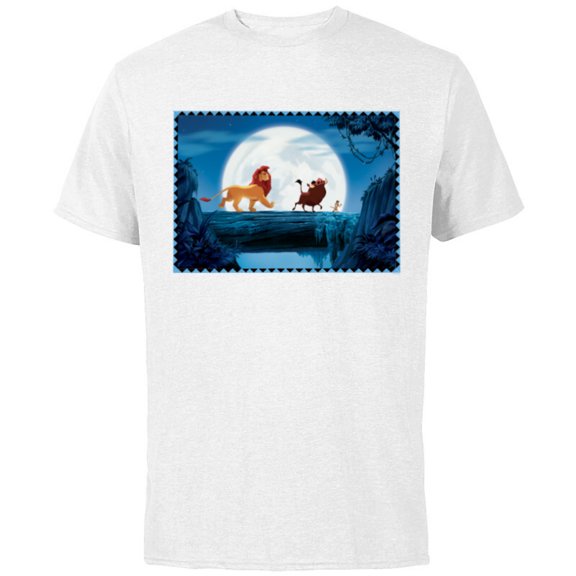 Disney The Lion King 30th Anniversary Hakuna Matata March - Short Sleeve Cotton T-Shirt for Adults - Customized-White